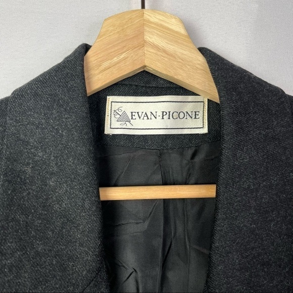 Evan Picone Dark Gray Two Button Suit Blazer 40R - Picture 3 of 3